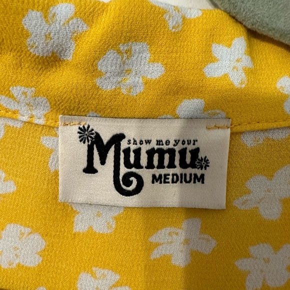 Yellow floral Show Me Your Mumu tie front button down blouse - Picture 3 of 3